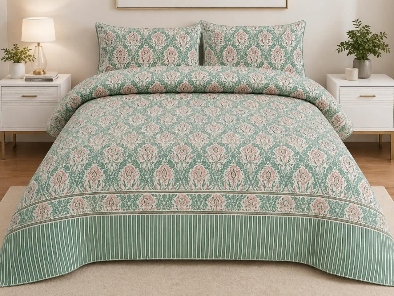 3 piece mix cotton bedsheet