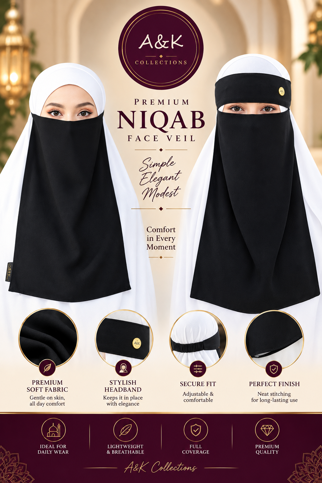 Niqab Face Veil | Premimum Quality