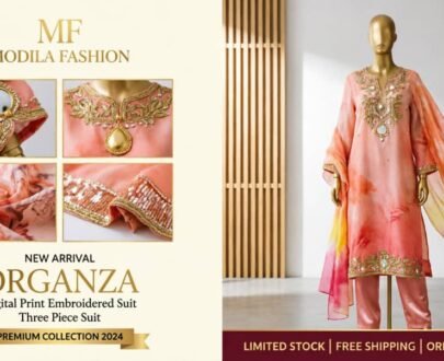 3 piece organza suit